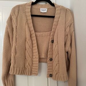 Callahan X REVOLVE Cardigan Set in Nude (S)